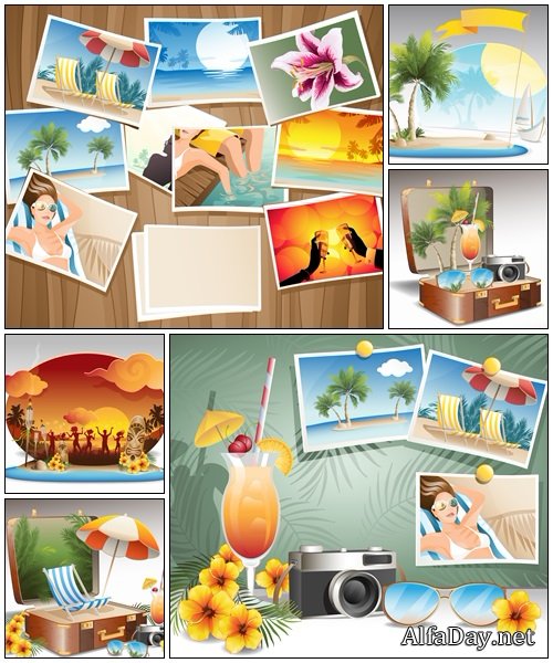 Traveling elements - vector stock