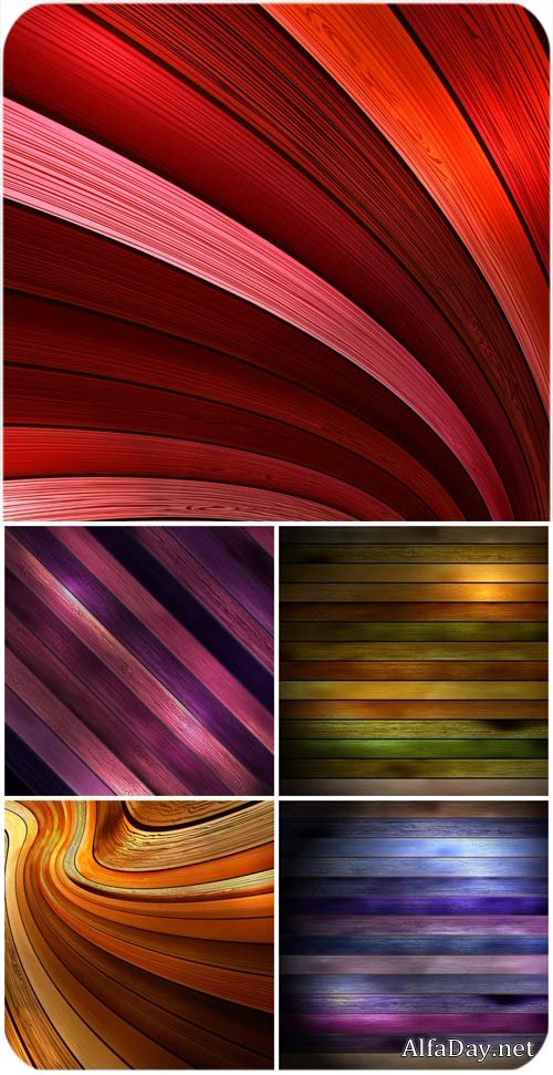 ������� ���������� ���� � ������� / Colored wooden background vector