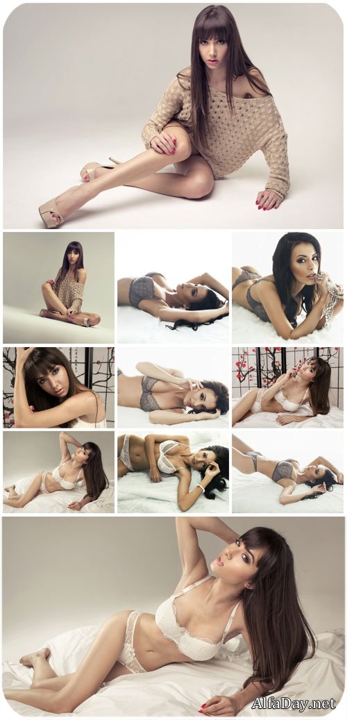 ������� � ������ ����� / Girls in lingerie - stock photos 