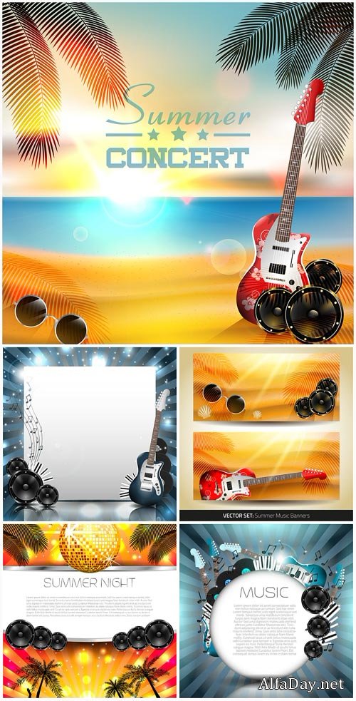 ������ ��������� ���� � ������������ ������������� / Summer vector background