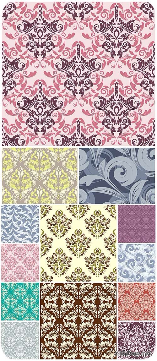 ��������� ���� � ������� / Vintage backgrounds with patterns