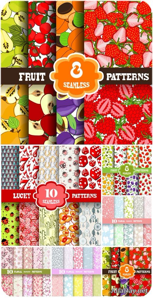 ��������� �������� � ������� / Fruit texture vector