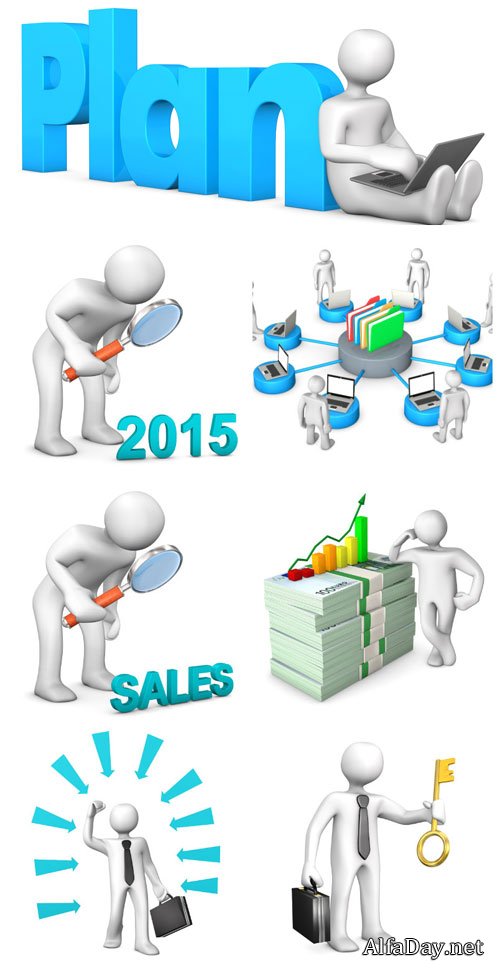 3D ���� 2015 / 3D people in 2015 - stock photo