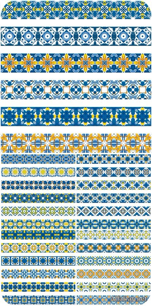 �������, ����� � ������� / Borders, patterns vector