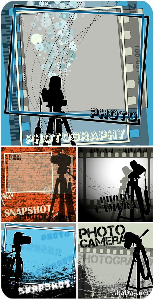 ����������, ��������� ���� / Camera, vector backgrounds