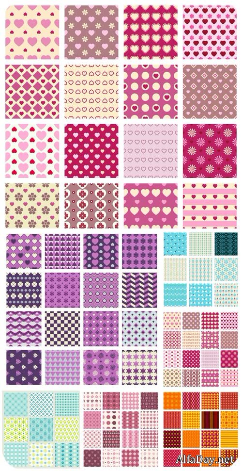 ������� �������� � �������, ���� � ������� / Colored texture, vector backgrounds with patterns