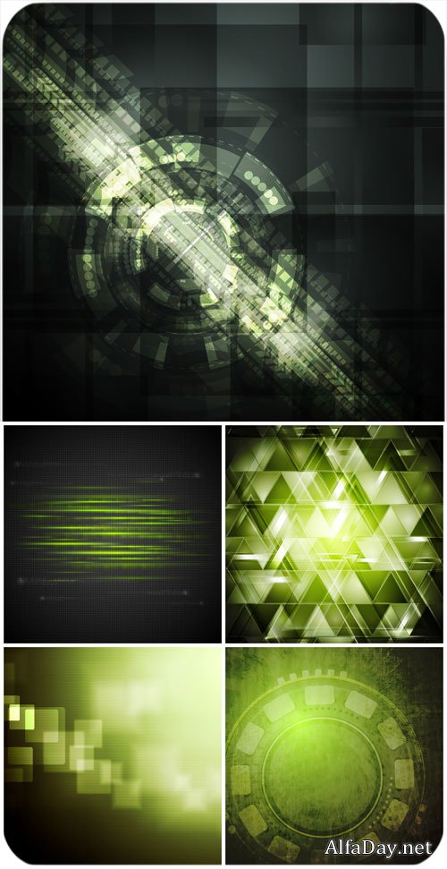 ������ ��������� ���� � ������� ����������� / Dark vector backgrounds with green abstraction