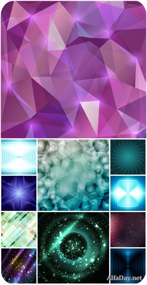 ����������� ���� � �������, ������� ���� / Abstract backgrounds in vector shining backgrounds