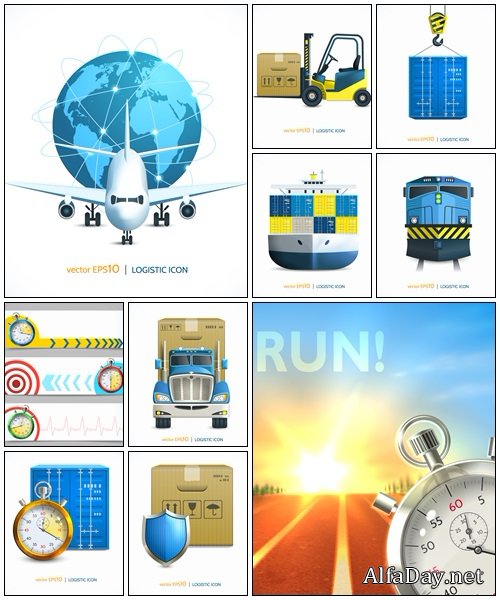 Logistic vector icons - vector stock