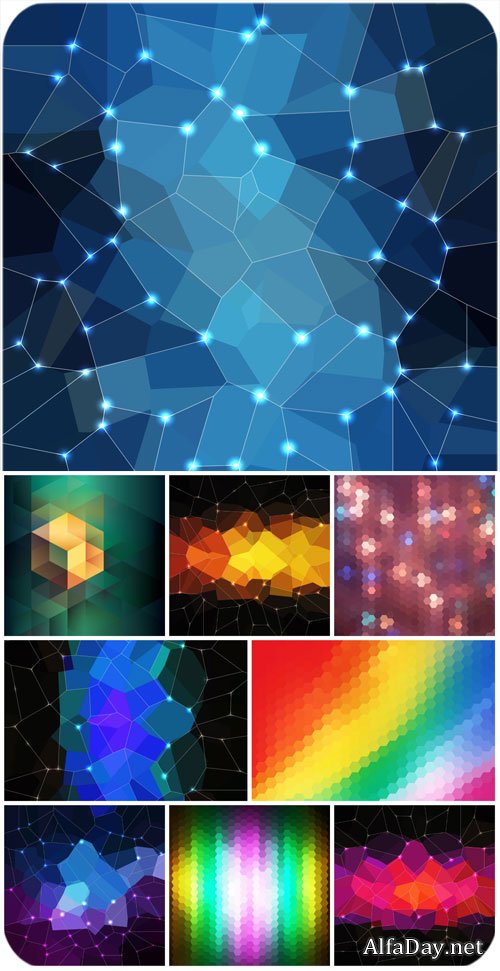 ������� ����������, ���� � ������� � ������� / Color abstraction background with radiance vector
