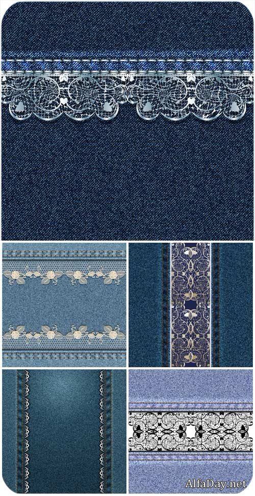 ��������� �������� � �������� ���������, ���� � ������� / Denim texture vector