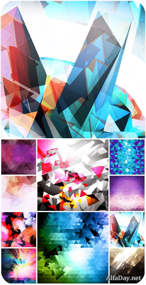 ����, ���������� � ������� / Backgrounds, abstract vector #2