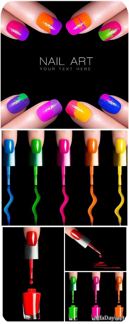 �������, ���� ��� ������ / Manicure, nail polish - Stock photo