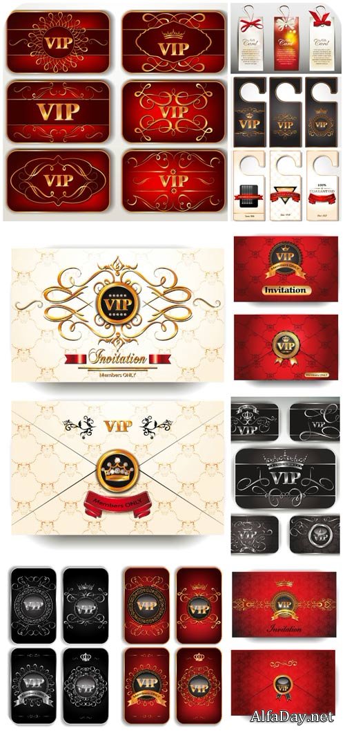 ���������� ��������, ��� �������� � ������� / Gift cards, VIP cards vector