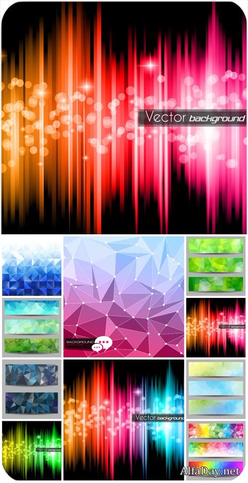 ����������� ��������� ����, ������� / Abstract vector backgrounds, banners