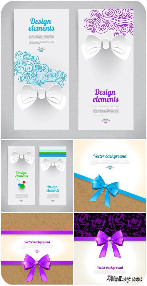 ������������ ��������, ���� � ������� / Design elements, backgrounds vector