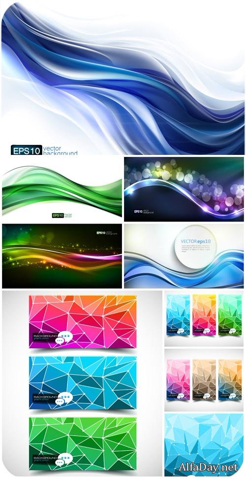 ���� � ������� � �������, ���������� / Backgrounds and banner vector, abstract