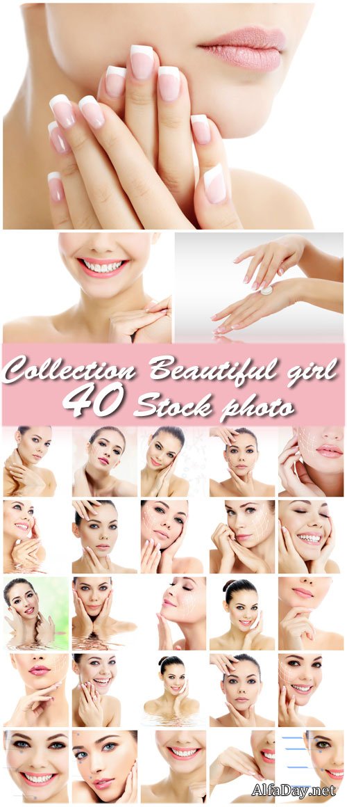 �������� �������, ���� �� ����� / Beautiful women, facial and body - stock photos