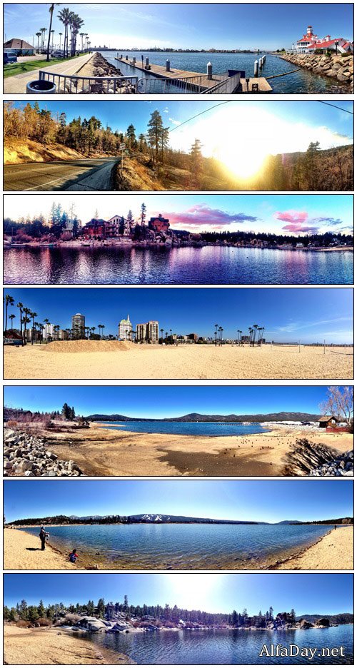 The magic of Big Bear lake - Stock Photo