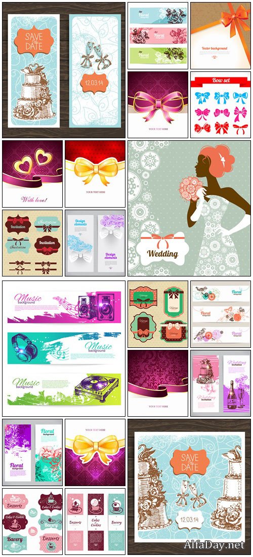 Holiday vintage backgronds, part 2 - vector stock