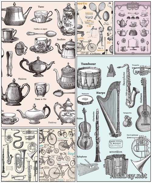 Retro vintage elements, 18 - vector stock