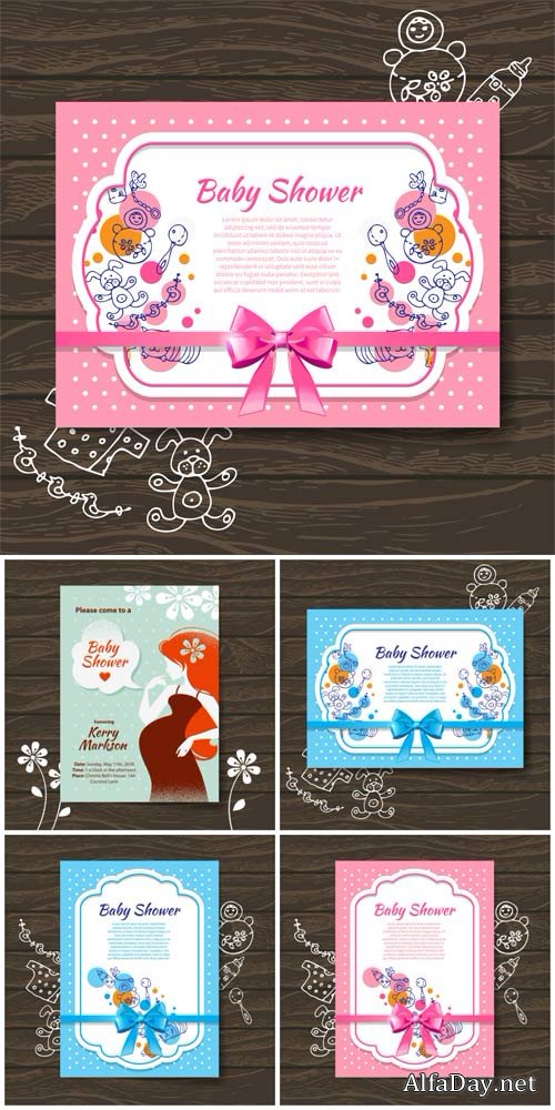 �������� �������, ��������� ���� / Birth of the child, vector backgrounds