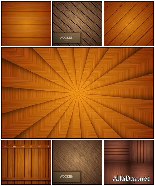 Vector wooden background - vector stock