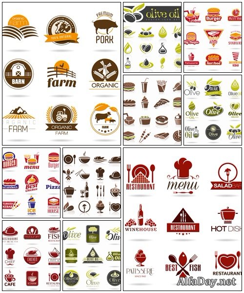Restaurant icon set - vector stock