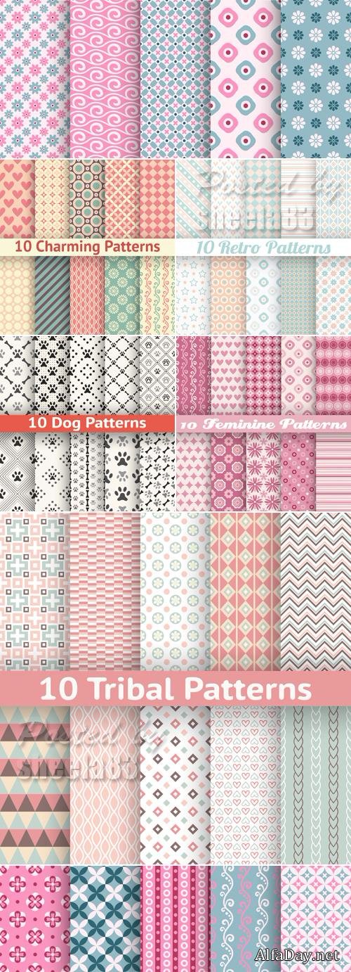 Various Seamless Patterns Vector