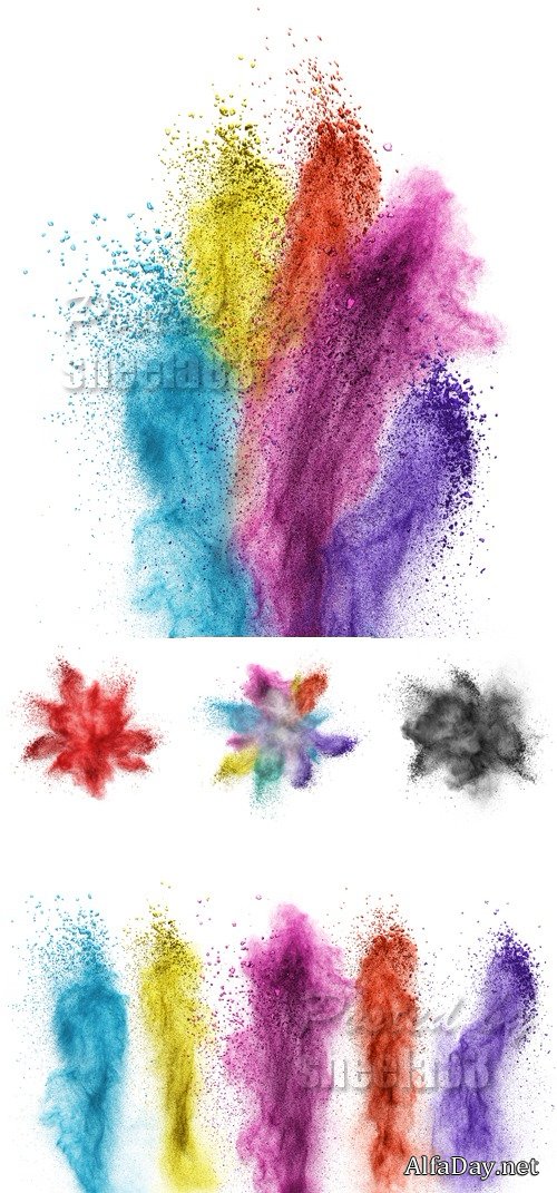 Stock Photo - Color Powder Backgrounds 3