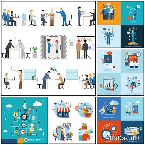 Teamwork and human resources - vector stock