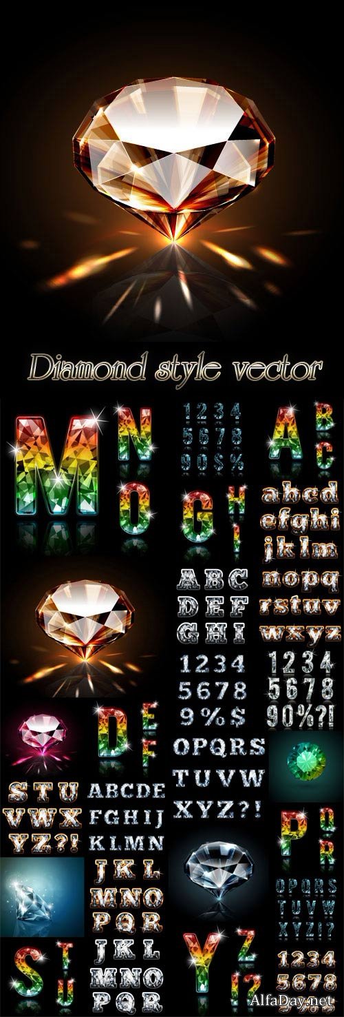 Diamond style vector