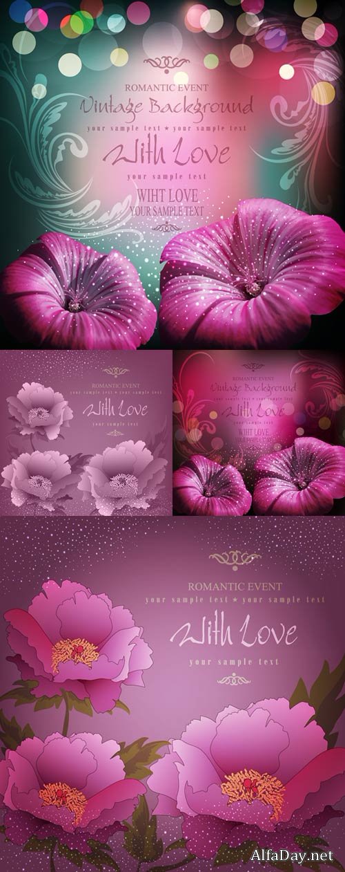 Romantic fantasy flowers