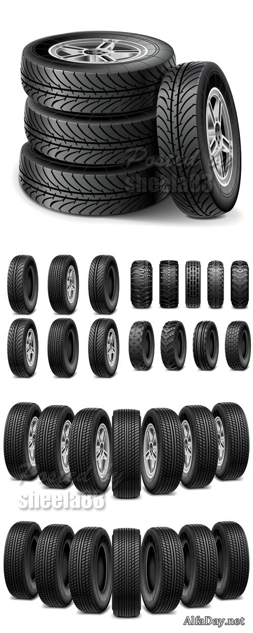 Car Tires Vector