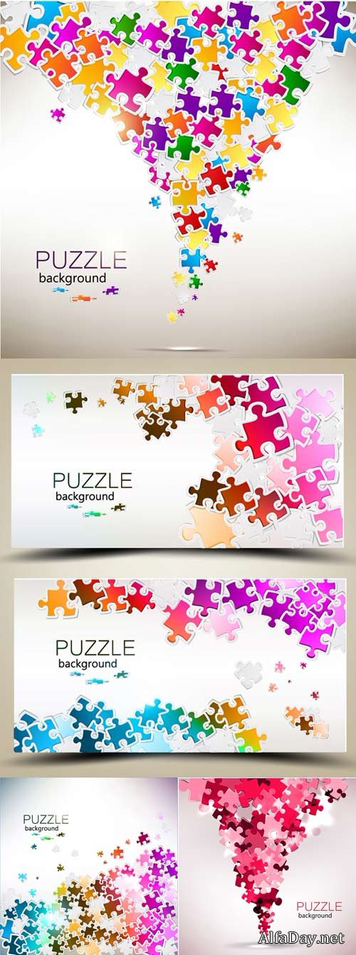 Vector backgrounds puzzles