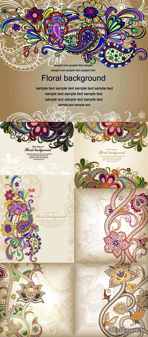 Abstract floral vector pattern