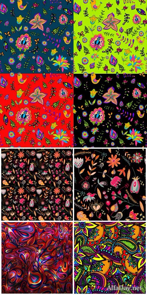 Vector backgrounds with patterns and colors # 1