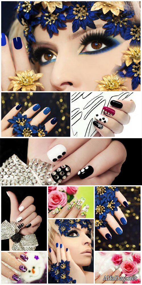 Manicure, stylish and fashionable woman - Stock Photo