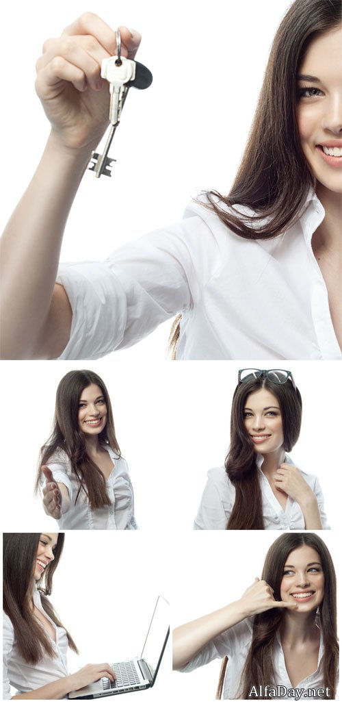 Beautiful business woman - Stock Photo