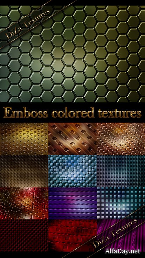 Emboss colored textures