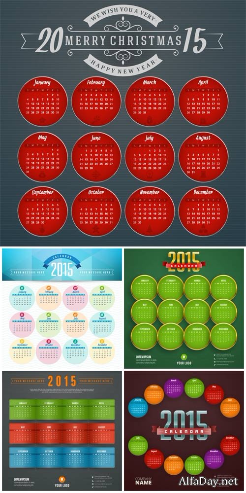 Calendar 2015 vector # 6