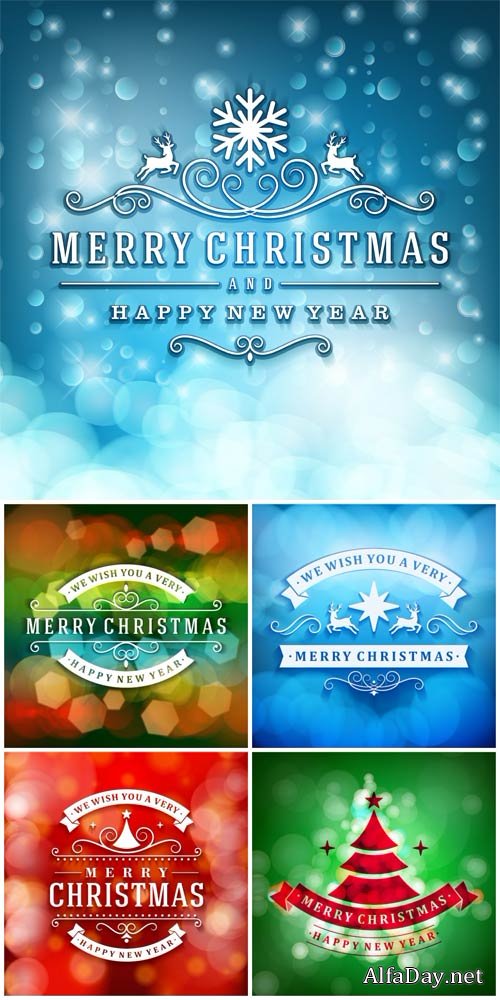 Christmas vector winter backgrounds