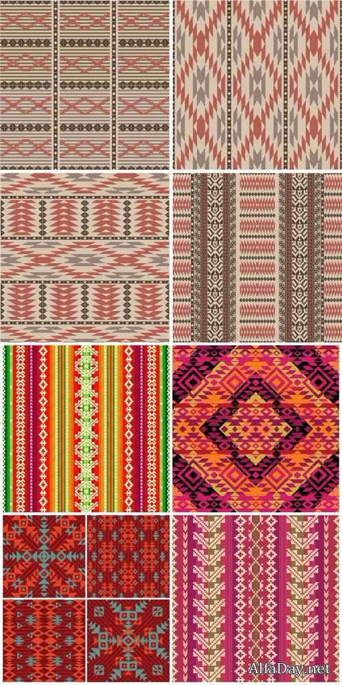 ��������� ��������, ���� � ������� / Vector textures, backgrounds with patterns#2