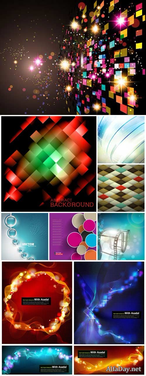 Vector backgrounds, abstract, shiny backgrounds # 2