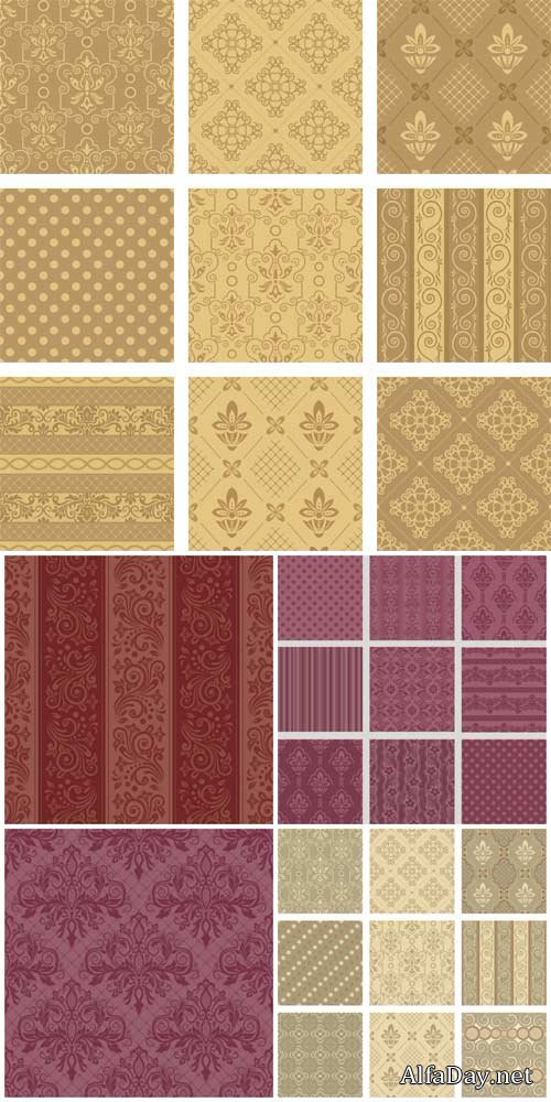 ��������� ��������� �������� ������ / Vector textures, backgrounds with patterns, vintage