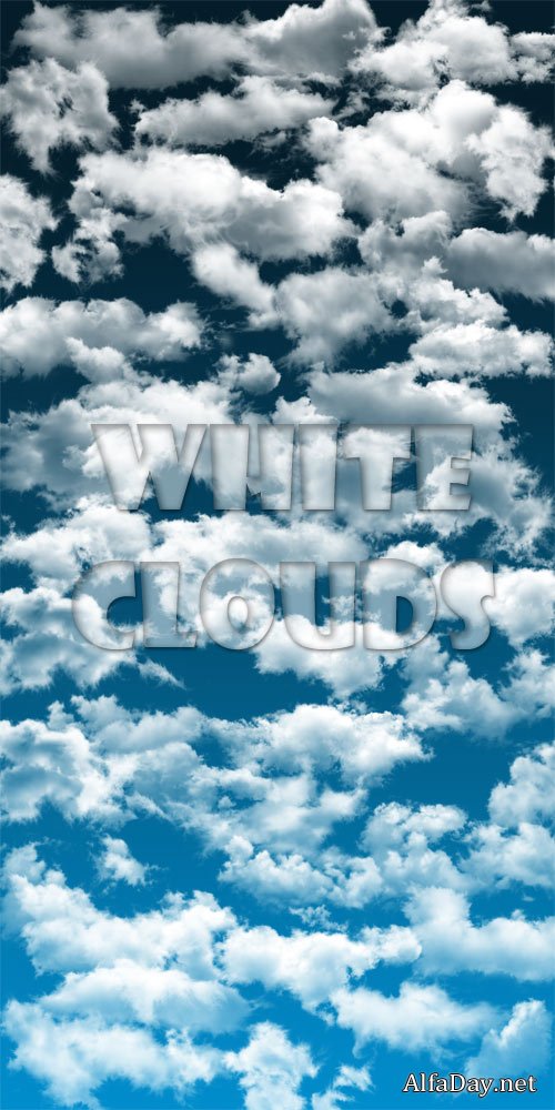 ������ �� ���������� ���� / White clouds PSD