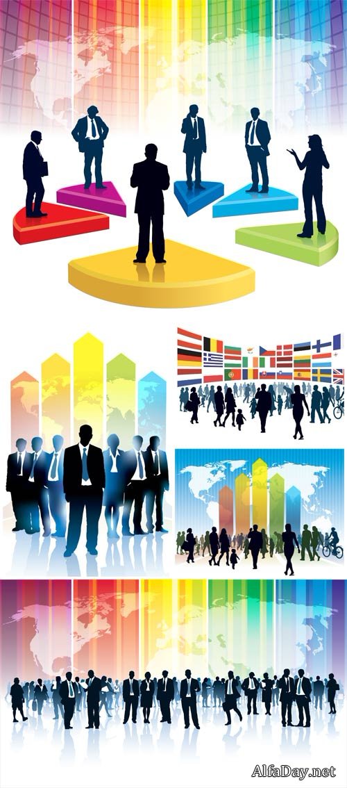 People and business vector