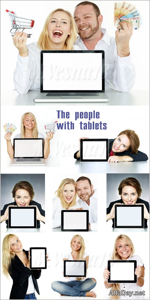 ���� � ����������, ��������� ������� / The people with tablets, stock images