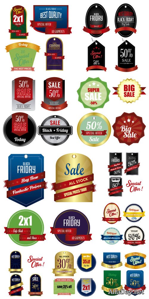 Labels, vector collection #1