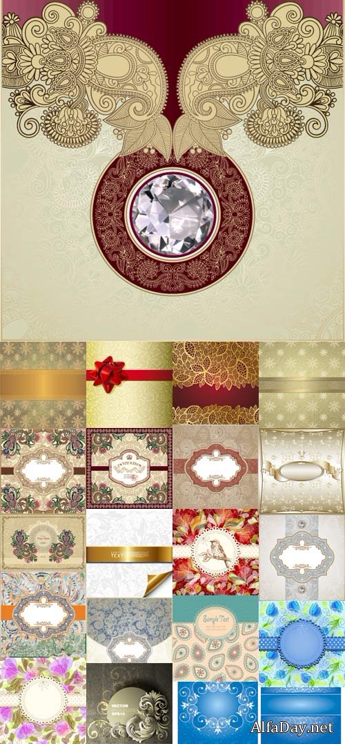 Exquisite pattern background vector